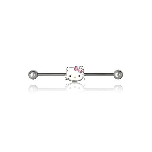 Hello Kitty Sanrio Womens Cartilage Earring Jewelry Stainless Steel Piercing Element with Slide Charm Official License