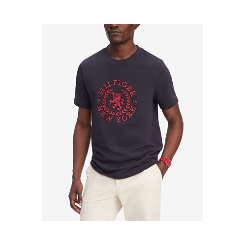 Tommy Hilfiger Mens Embroidered Heritage Logo T-Shirt