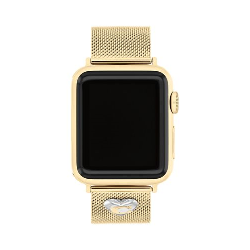 COACH Gold-Tone Stainless Steel Mesh Bracelet for 38 40 41mm Apple Watch