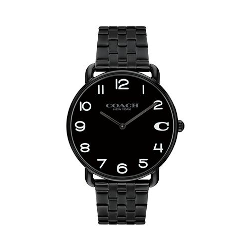 COACH Mens Elliot Black Stainless Steel Bracelet Watch 40mm