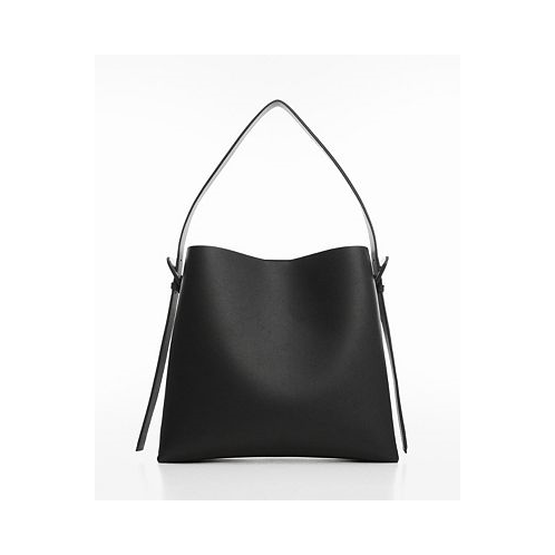 MANGO Womens Buckle Detail Shopper Bag
