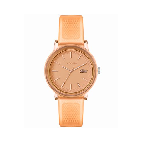 Lacoste Womens L.12.12 Quartz Apricot Semi-Transparent Silicone Strap Watch 36mm