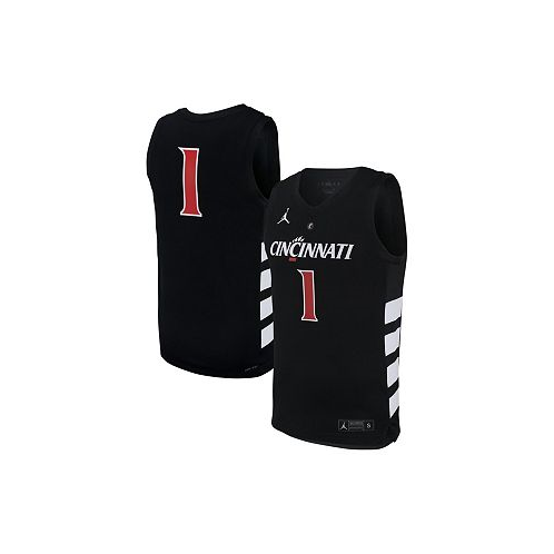 Jordan Mens #1 Black Cincinnati Bearcats Replica Basketball Jersey