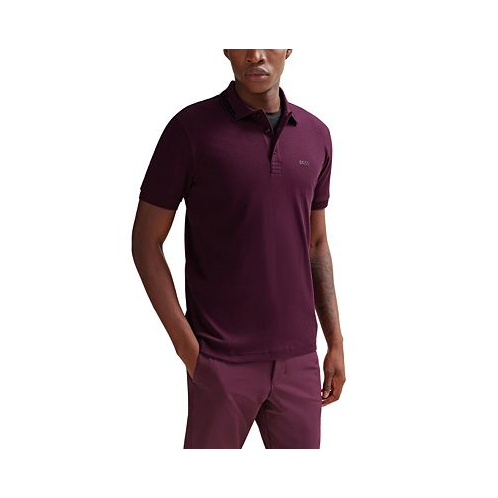 Hugo Boss Mens Collar Graphics Slim-Fit Polo Shirt