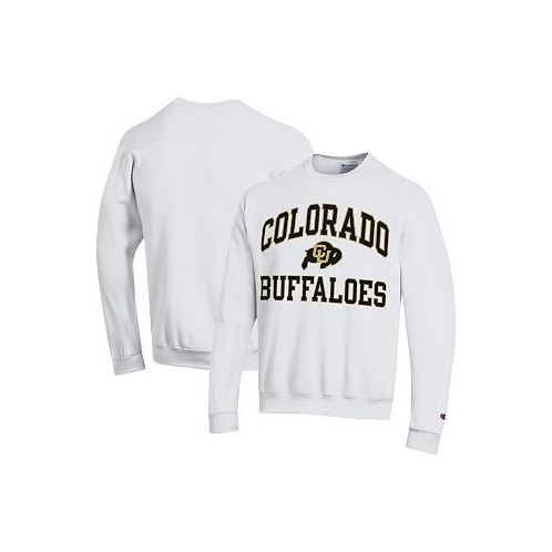 Champion Mens White Colorado Buffaloes High Motor Pullover Sweatshirt