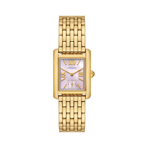Tory Burch Womens The Eleanor Gold-Tone Stainless Steel Bracelet Watch 25mm