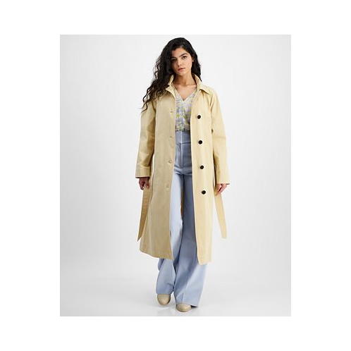 HUGO Womens Button-Front Trench Coat