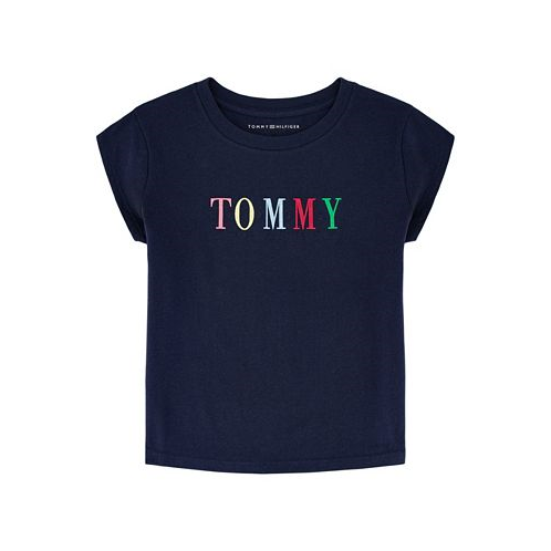 Tommy Hilfiger Little Girls Embroidered Short Sleeve Boxy T-shirt
