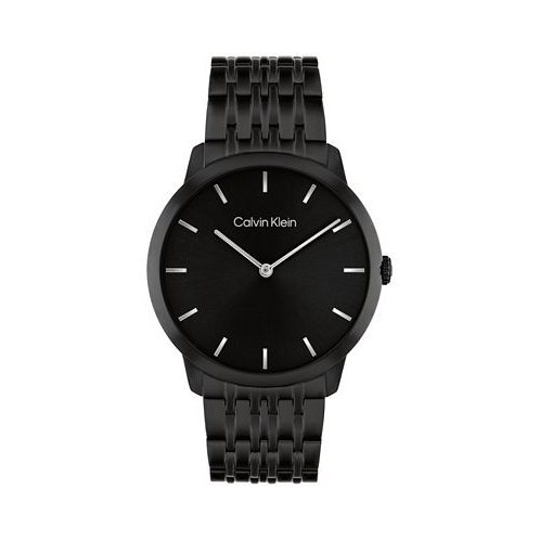 Calvin Klein Mens Intrigue Black Stainless Steel Bracelet Watch 40mm