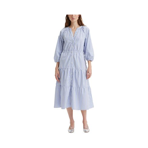 Levis Womens Cecile Tiered 3/4-Sleeve Midi Dress