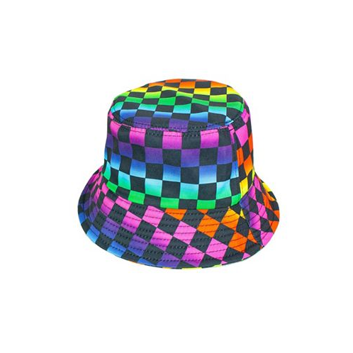Peter Grimm Checkers Rainbow Bucket Hat