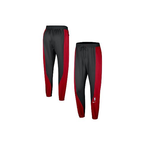 Nike Mens Red Black Chicago Bulls 2023/24 Authentic Showtime Pants