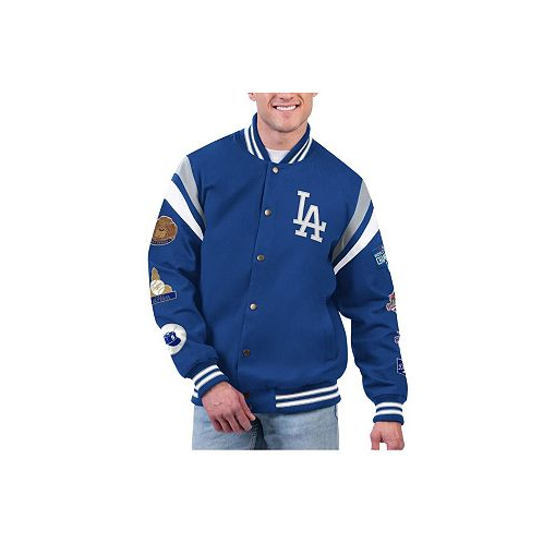 G-III Sports by Carl Banks Mens Royal Los Angeles Dodgers Quick Full-Snap Varsity Jacket