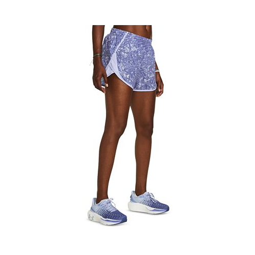 Under Armour Womens Fly By Printed Mesh-Side Shorts