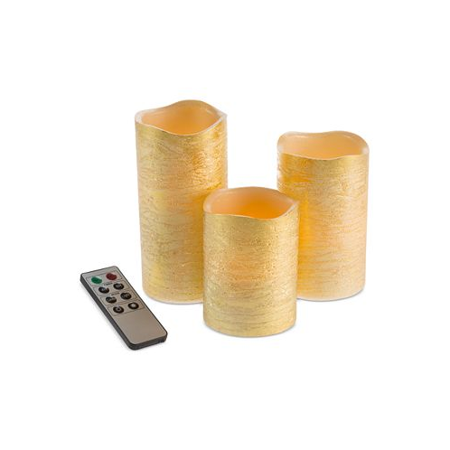 Trademark Global 4-Pc. Distressed Flameless LED Candles & Remote Control Set