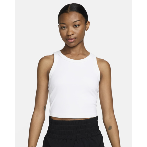 Nike One Fitted Womens Dri-FIT Strappy Cropped Tank Top
