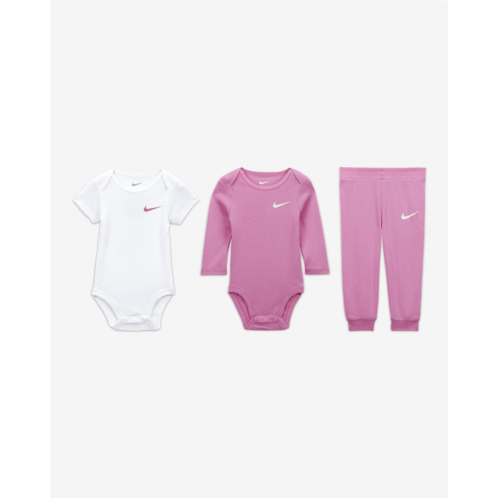 Nike Essentials Baby (0-9M) 3-Piece Bodysuit Set