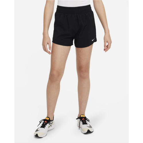 Nike One Big Kids (Girls) Dri-FIT High-Waisted Woven Training Shorts