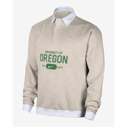 Oregon Club Fleece Mens Nike College Long-Sleeve Polo