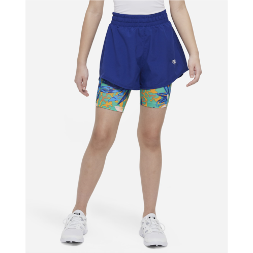 Nike One Big Kids (Girls) High-Waisted Woven Running Shorts