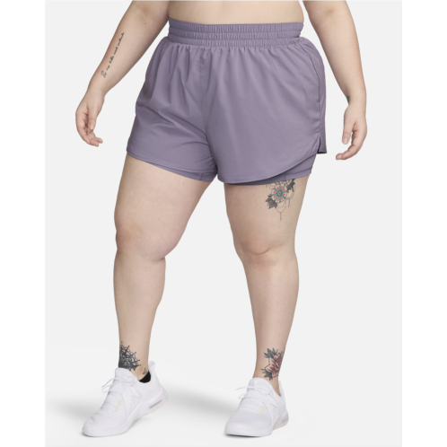 Nike Dri-FIT One Womens High-Waisted 3 2-in-1 Shorts (Plus Size)