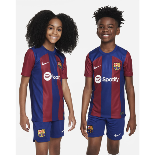 FC Barcelona 2023/24 Stadium Home Big Kids Nike Dri-FIT Soccer Jersey