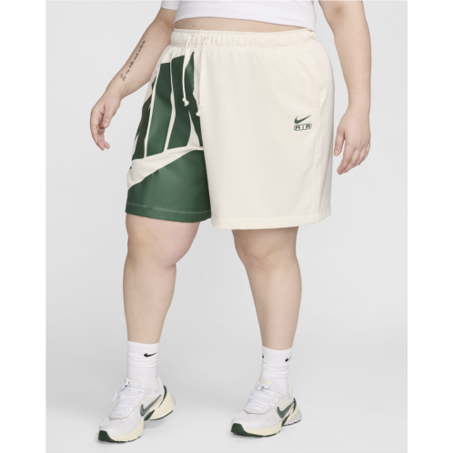 Nike Air Womens Mid-Rise 6 French Terry Shorts (Plus Size)