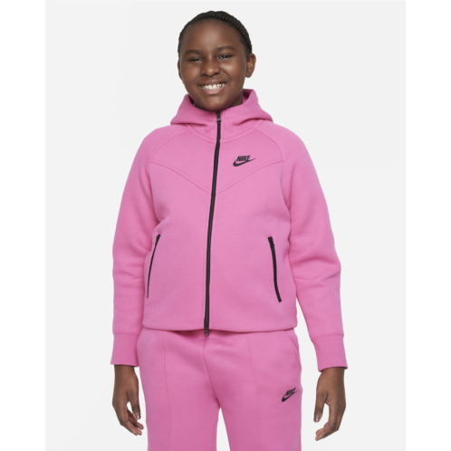 Nike Sportswear Tech Fleece Big Kids (Girls) Full-Zip Hoodie (Extended Size)
