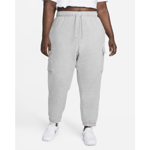 Nike Sportswear Club Fleece Womens Mid-Rise Oversized Cargo Sweatpants (Plus Size)