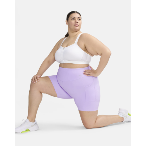 Nike Universa Womens Medium-Support High-Waisted 8 Biker Shorts with Pockets (Plus Size)