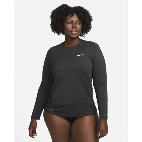 Nike Essential Dri-FIT Womens Long-Sleeve Hydroguard Swim Top (Plus Size)