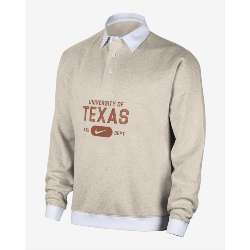 Texas Club Fleece Mens Nike College Long-Sleeve Polo