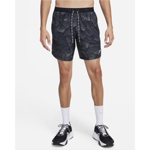 Nike Dri-FIT Stride Mens 7 Brief-Lined Printed Running Shorts