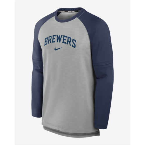 Milwaukee Brewers Authentic Collection Game Time Mens Nike Breathe MLB Long-Sleeve T-Shirt