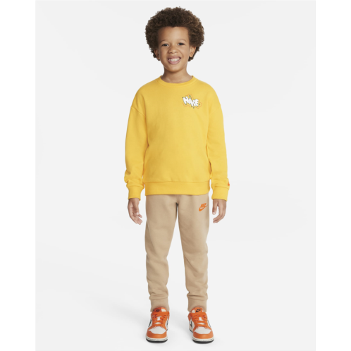 Nike Sportswear Create Your Own Adventure Little Kids French Terry Graphic Crew Set
