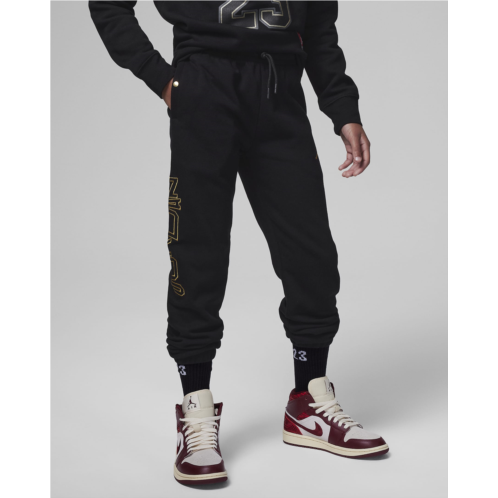 Nike Jordan Take Flight Black and Gold Fleece Pants Big Kids Pants