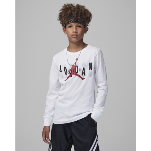 Nike Jordan Scramble Long Sleeve Tee Big Kids T-Shirt