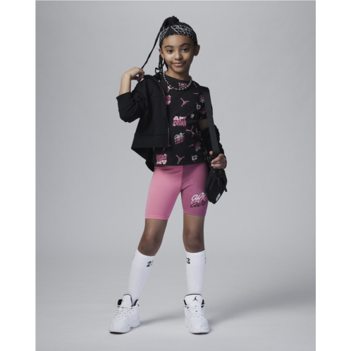Nike Jordan Icon Play Printed Bike Shorts Set Little Kids 2-Piece Set