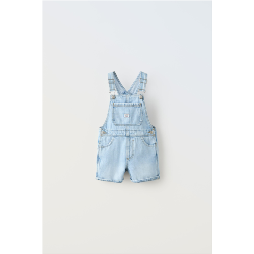 Zara BUCKLED LABEL OVERALL SHORTS
