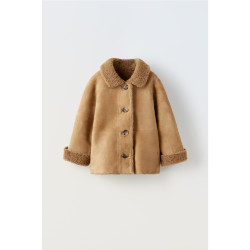 Zara DOUBLE FACED LEATHER COAT LIMITED EDITION