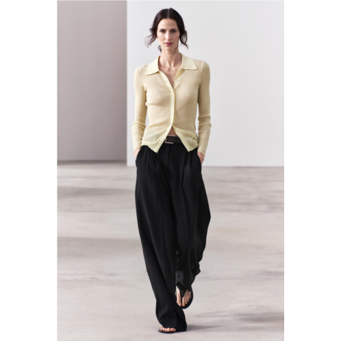 Zara MENSWEAR STYLE PLEATED PANTS ZW COLLECTION