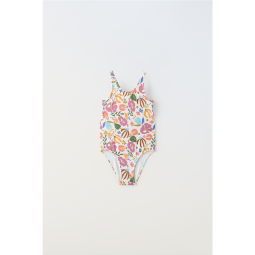 Zara 6-14 YEARS/ FLORAL SWIMSUIT