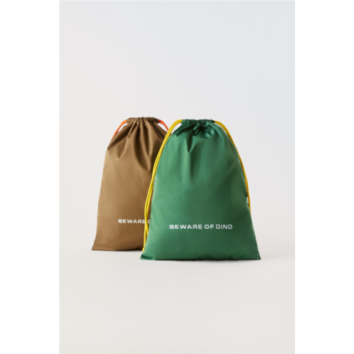 Zara PACK OF SMALL DINOSAUR BAGS