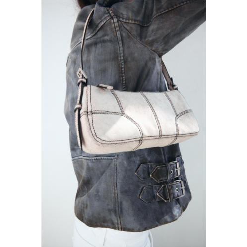 Zara CRACKLED EFFECT MINI SHOULDER BAG