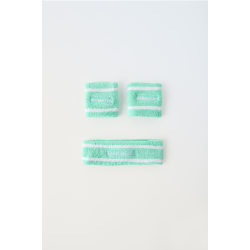 Zara TWO-PACK OF WRISTBANDS AND HEADBAND