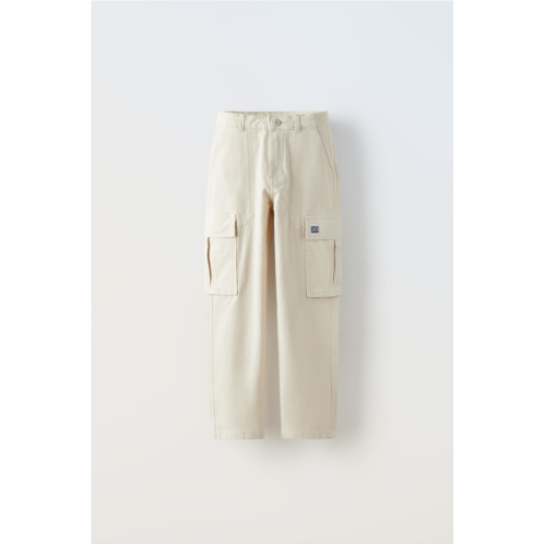 Zara LABEL DETAIL CARGO PANTS