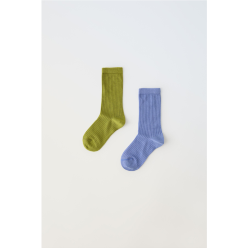 Zara TWO-PACK OF RIBBED SOCKS