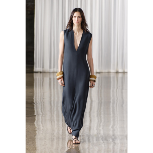 Zara LONG V-NECK DRESS ZW COLLECTION