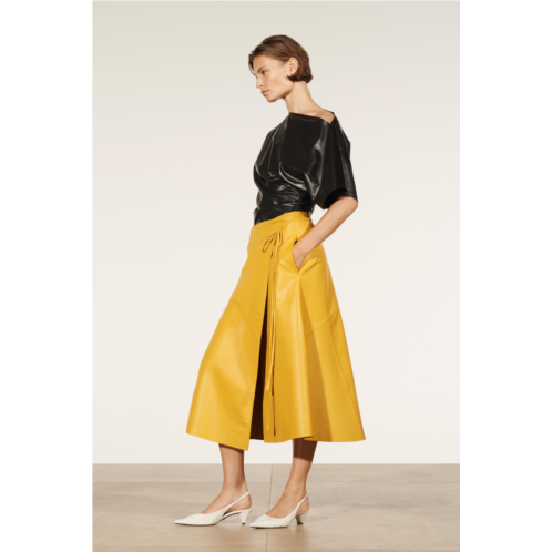 Zara DRAPED LEATHER TOP LIMITED EDITION