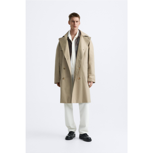 Zara TECHNICAL DOUBLE BREASTED TRENCH